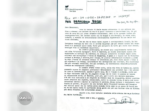 “Furibonda, molto furibonda”. La lettera inedita di Oriana Fallaci dopo l’11 settembre