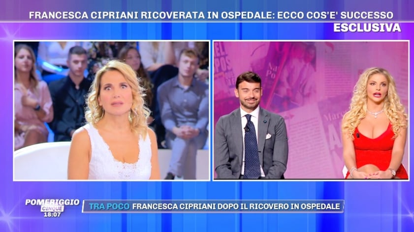 Francesca Cipriani: "Sono stata male, ho visto la morte in faccia"