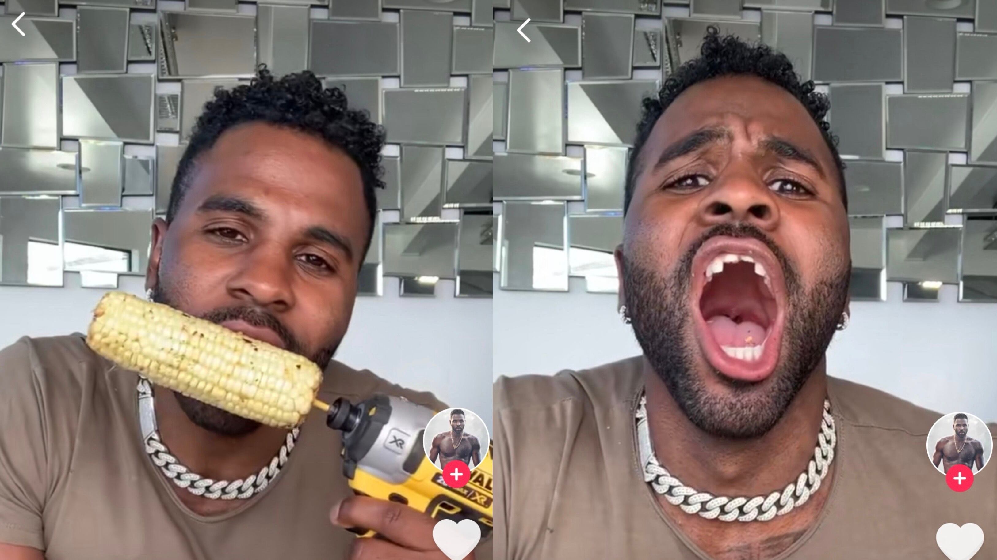 Mangia la pannocchia sul trapano: Jason Derulo si spezza i denti