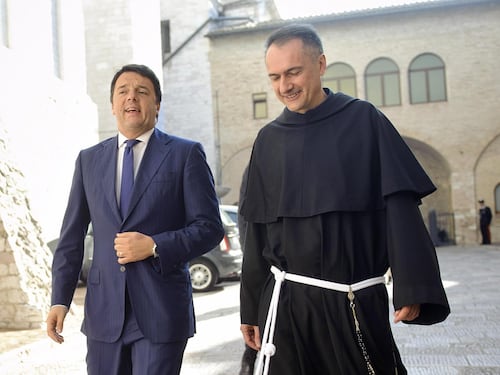 Renzi in pellegrinaggio ad Assisi