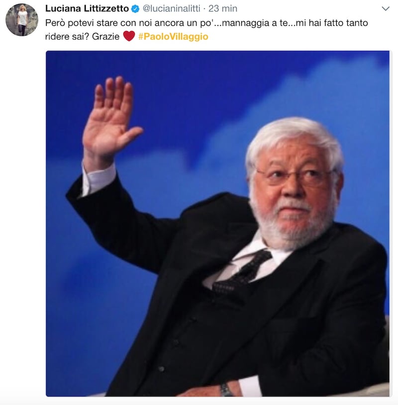 Paolo Villaggio, il messaggio dei vip 14
