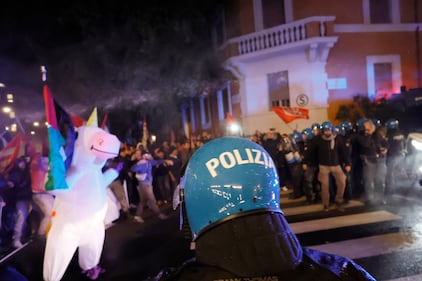 Scontri pro Pal a Roma 4