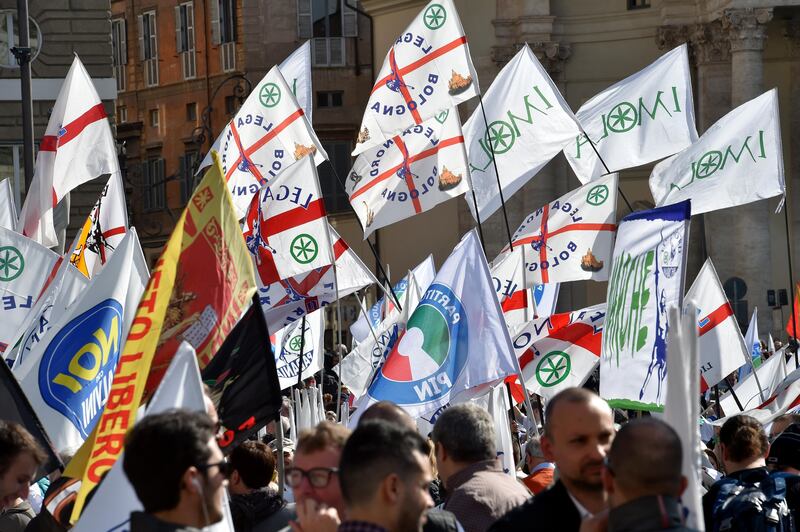 La "discesa" del Carroccio su Roma: la piazza leghista 13
