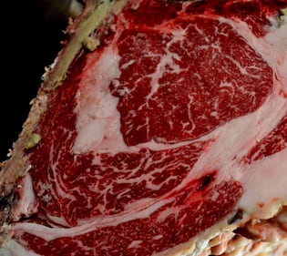 Le inconfondibili venature di marmo del Wagyu