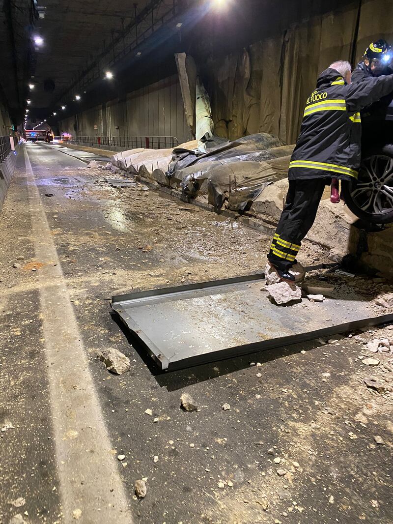 Maltempo, a Pescara crollo il muro di un tunnel 3