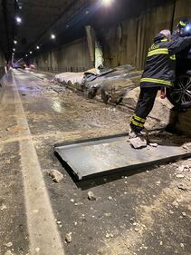 Maltempo, a Pescara crollo il muro di un tunnel 3