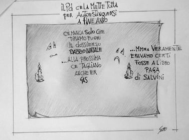 La vignetta del giorno: il Pd ce la mette tutta per autodistruggersi 1