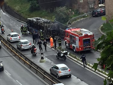 Incendio bus a Roma 5