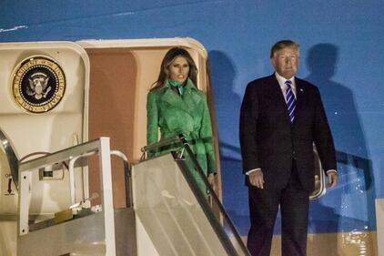 L'arrivo di Trump e Melania in Polonia 7