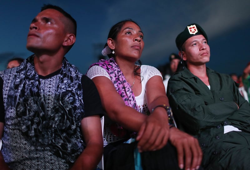 I ribelli delle Farc festeggiano l'accordo 1