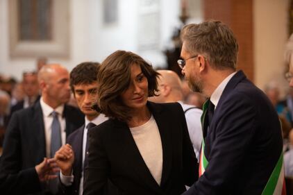 Bernini ai funerali di Flavia Prodi