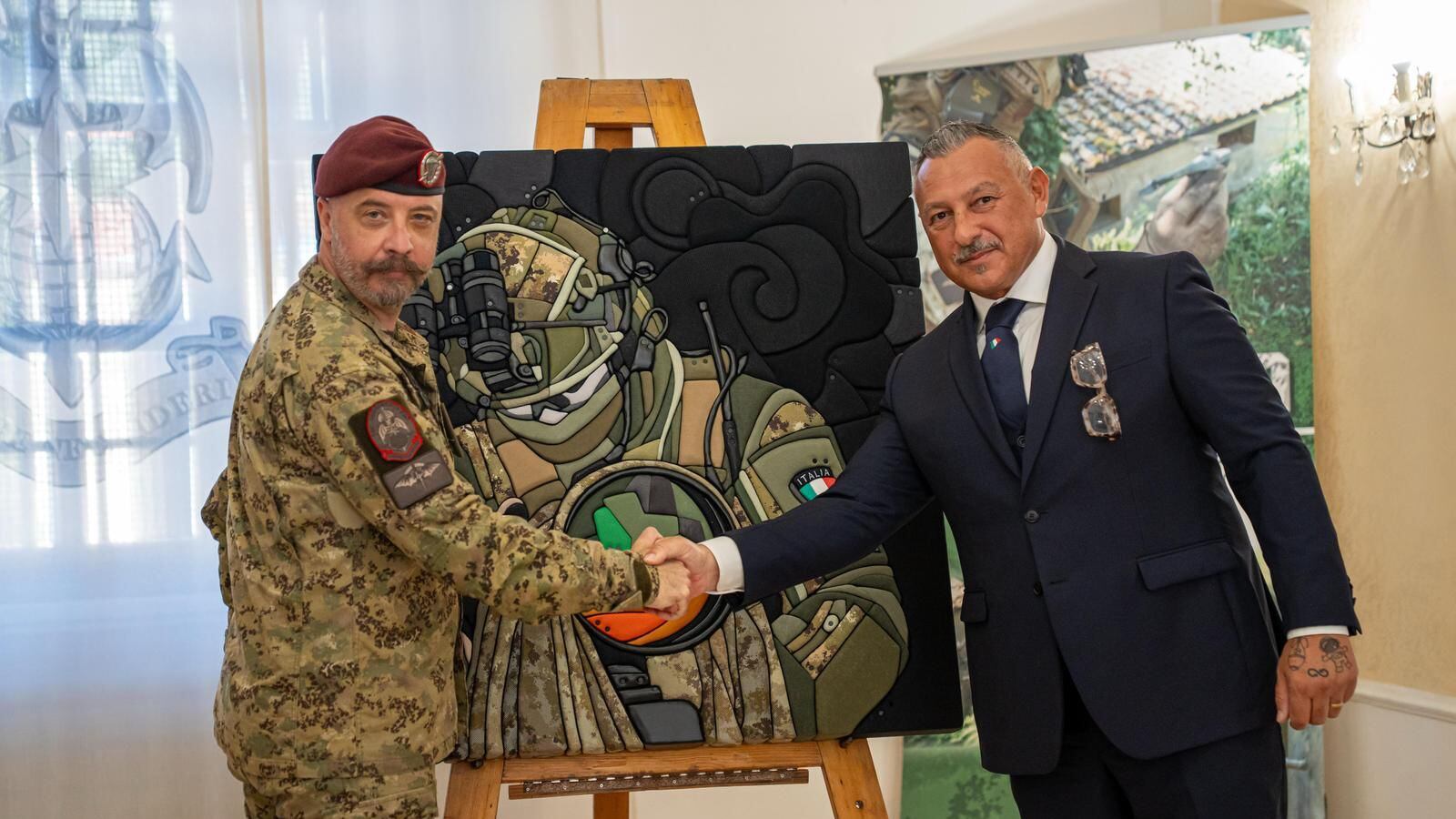 L'opera d'arte di Stefano Bressani per i 25 anni del 185esimo Rao