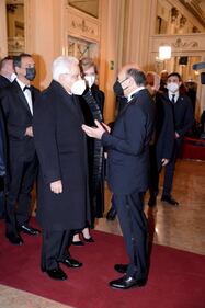 Il presidente Sergio Mattarella al teatro alla Scala 1