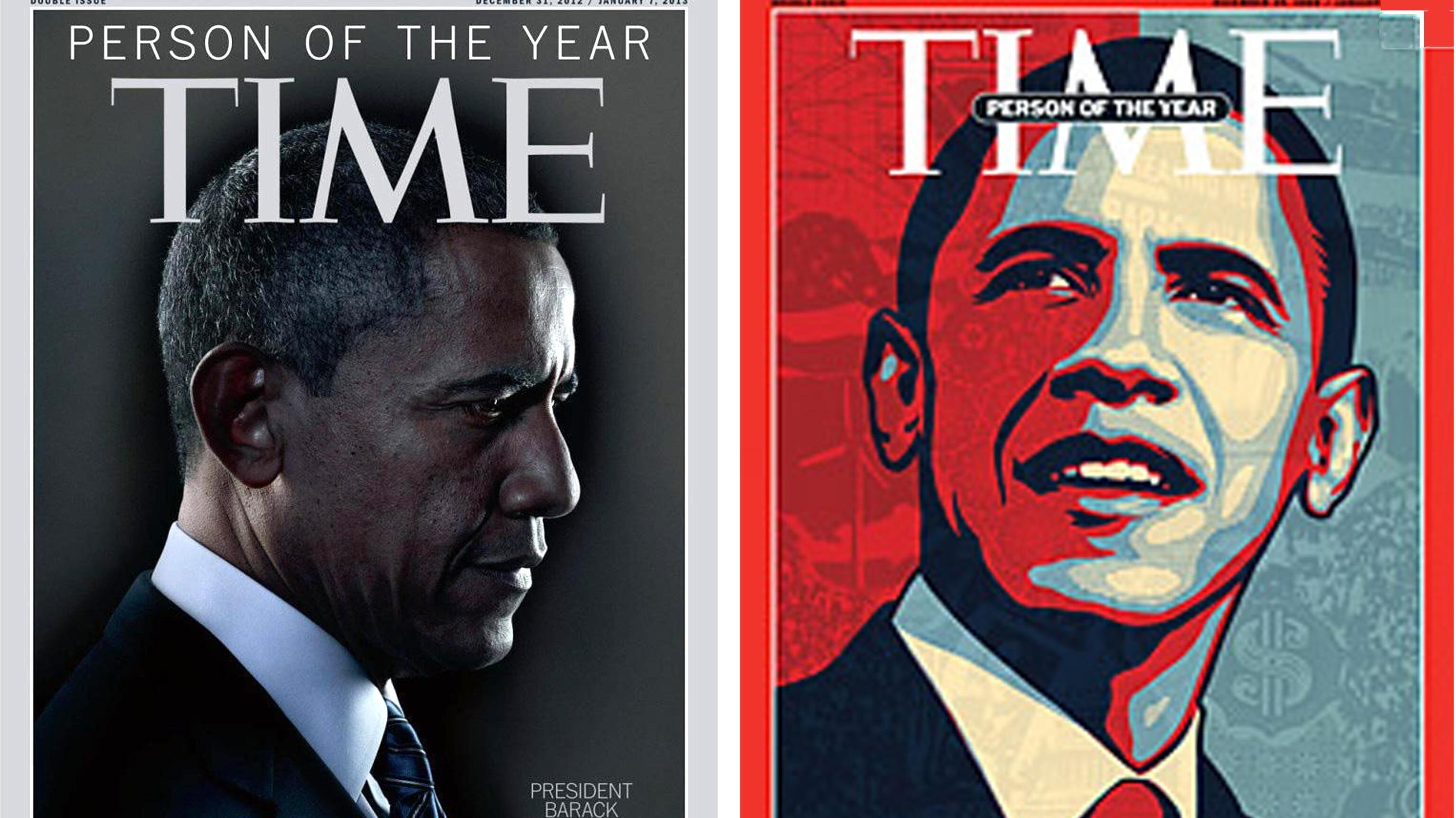 L'era Obama in due copertine: uomo dell'anno, ma in grigio