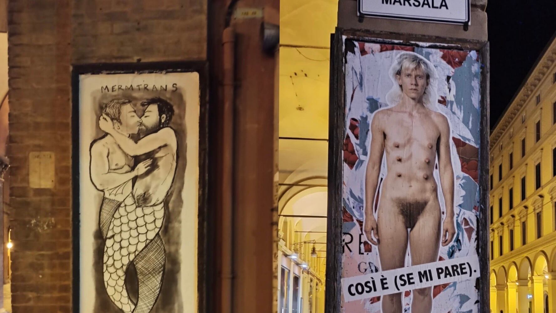 Corpi nudi e transgender affissi per le strade, la nuova trovata delle femministe
