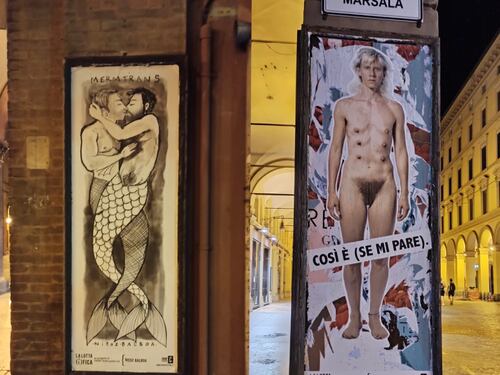 Corpi nudi e transgender affissi per le strade, la nuova trovata delle femministe