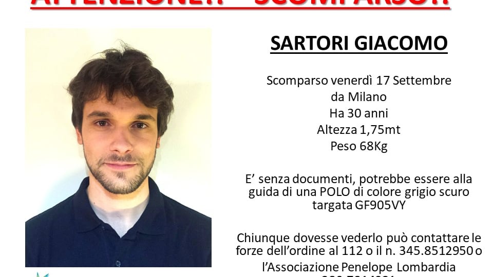 Trovata l'auto del ragazzo sparito: da 5 giorni si sono perse le sue tracce