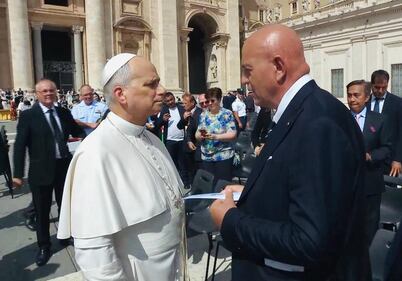 Rizzo con Papa Leone