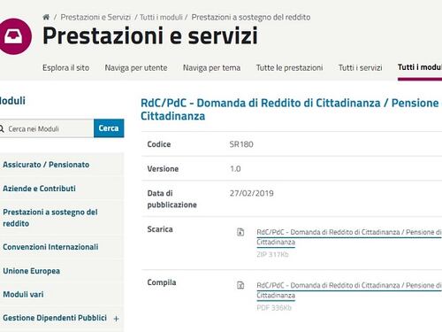Reddito di cittadinanza, ecco il modulo per fare domanda