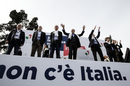 La manifestazione degli imprenditori a Roma 1