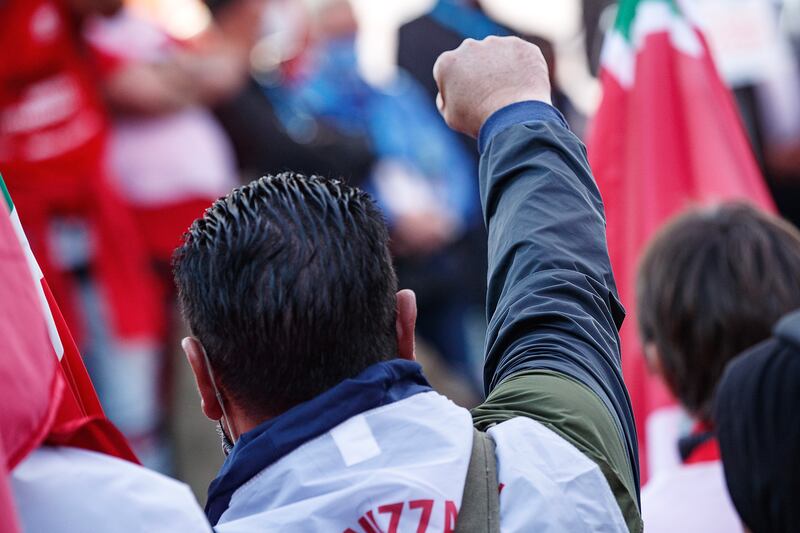 Manifestazione della Cgil in piazza San Giovanni a Roma