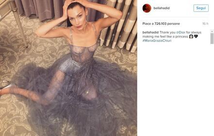 Bella Hadid, vestito trasparente 2