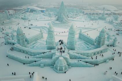 Le sculture di ghiaccio e neve al Festival internazionale in Cina 10