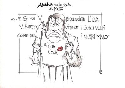 La vignetta del giorno: Arcelor con le spalle al muro 1