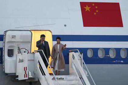 L'arrivo a Fiumicino di Xi Jinping 9