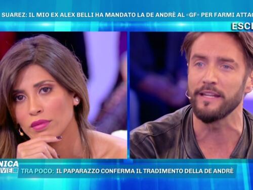 Domenica Live, scontro tra Mila Suarez e Alex Belli. Lei: "Non sono pazza"