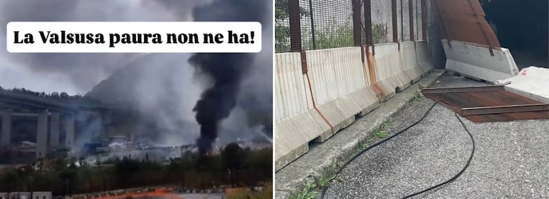 Scontri al corteo No Tav: pietre e bombe carta contro gli agenti