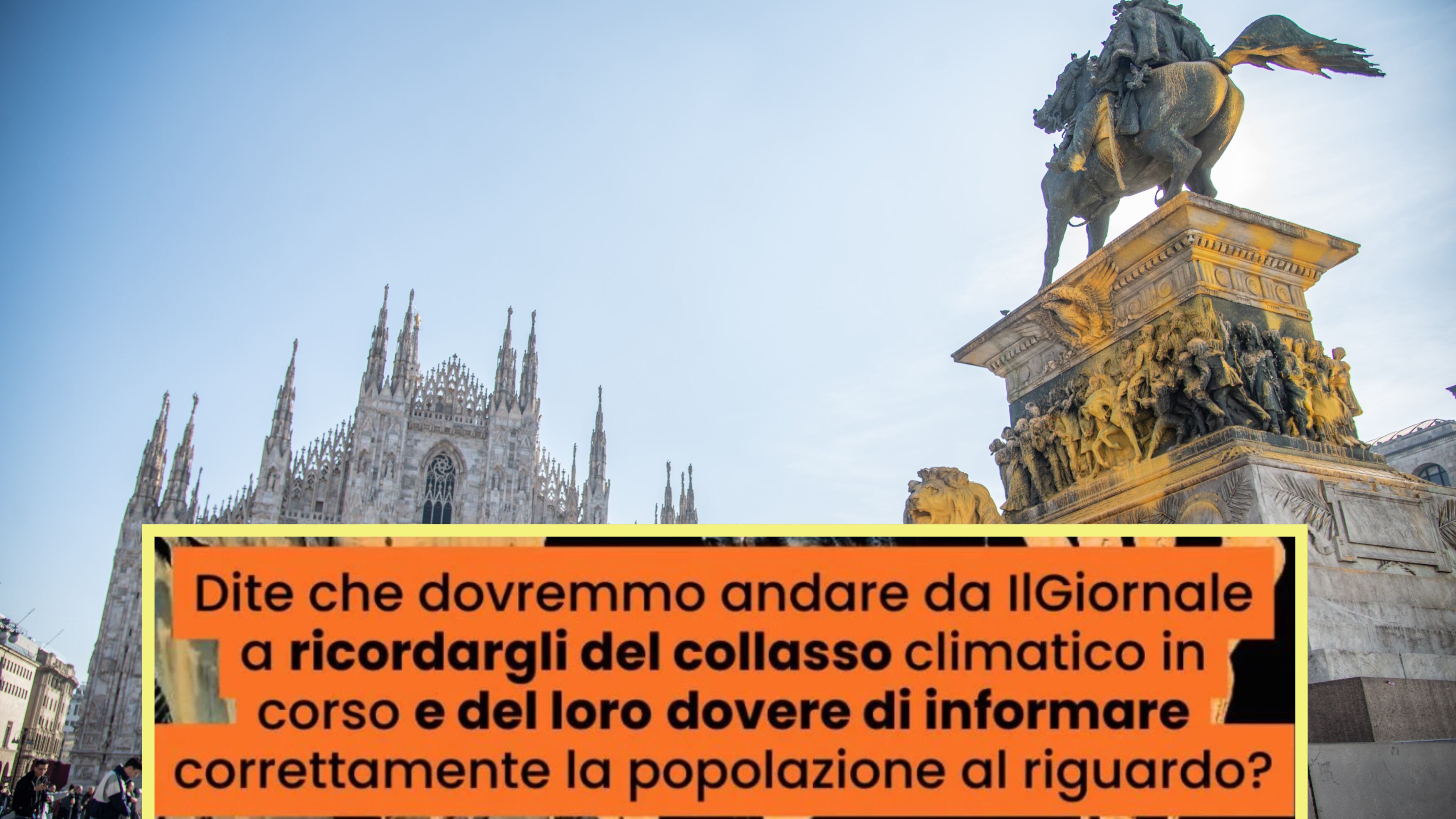 Ultima Generazione di nuovo contro Il Giornale