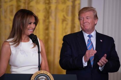 Trump e la first Lady Melania alla Celebration of Military Mothers alla Casa Bianca 4