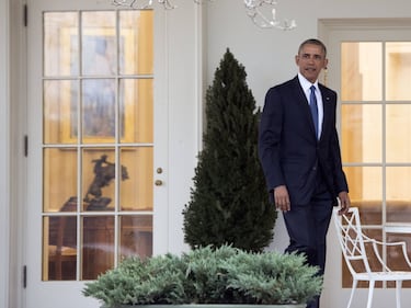 Barack Obama lascia lo studio ovale della Casa Bianca 7