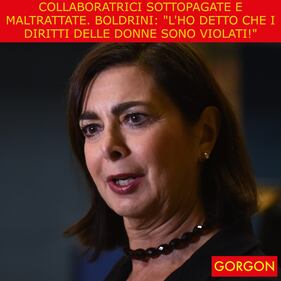 Ecco la satira del giorno. Collaboratrici maltrattate dalla Boldrini 1