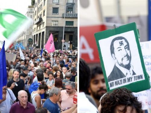 Sfilata buonista della sinistra. In piazza l'odio contro Salvini