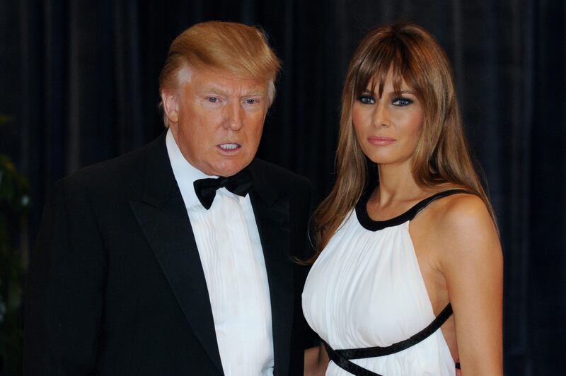 Donald Trump e Melania Trump alla Casa Bianca per il Correspondents' Association (WHCA) Dinner a Washington DC (aprile 2011).
