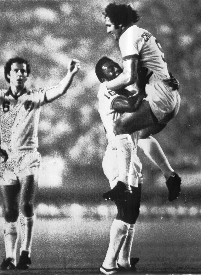 Beckenbauer Pele Chinaglia 1977