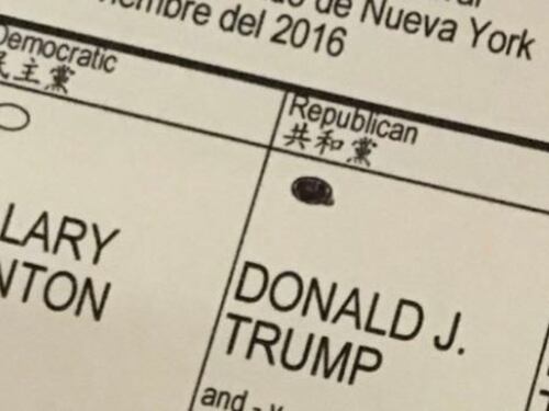 Eric Trump pubblica foto della scheda: rischia il carcere