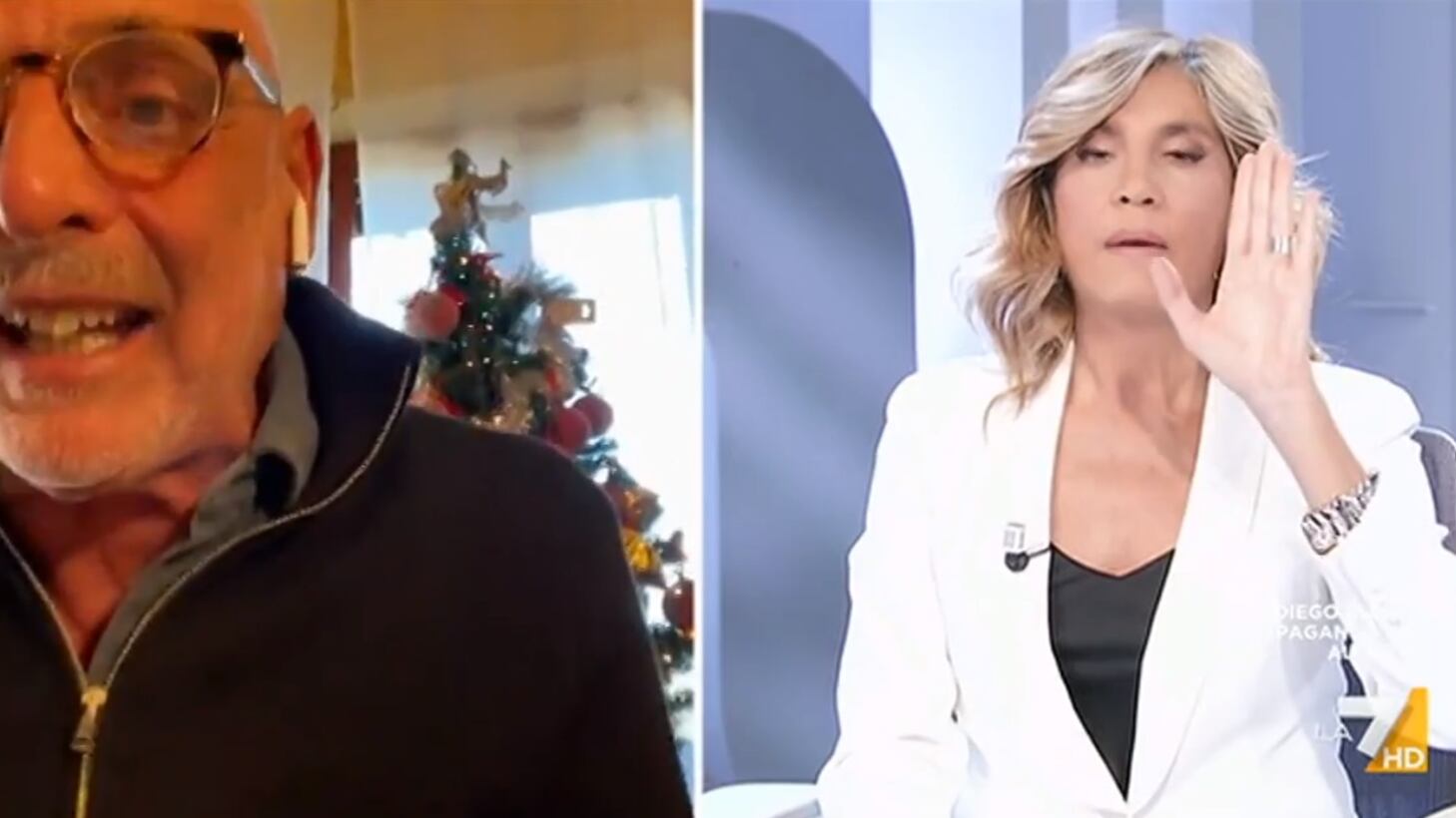 "Hai l'obbligo vaccinale", "Volete rincorrere la gente?". Scontro tra Merlino e Paolo Brosio