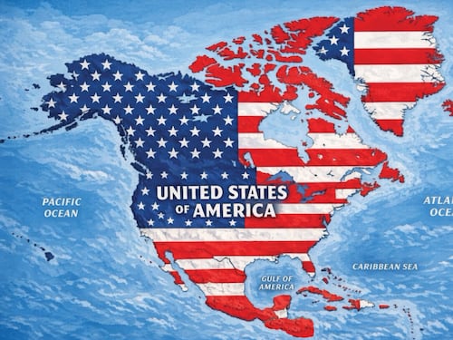 Trump provoca ancora e ridisegna la mappa degli Usa: così Canada, Messico, Groenlandia e Islanda finiscono sotto la bandiera americana