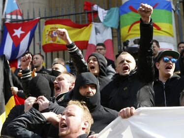Bruxelles, estrema destra in piazza contro i terroristi islamici 5