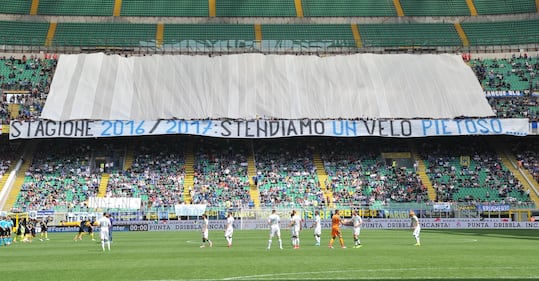 Inter, la contestazione della Curva Nord 7