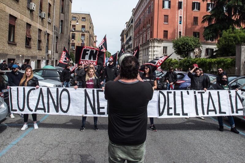 Il corteo di Forza Nuova contro Lucano 13