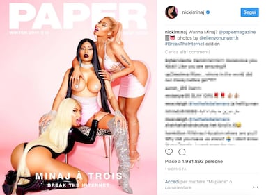 Nicki Minaj topless per Paper Magazine 1