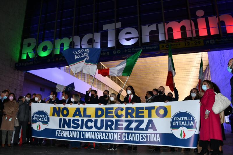Protesta Fratelli d'Italia