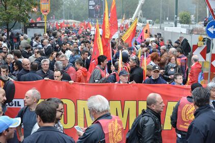 Fiom in piazza a Milano 4