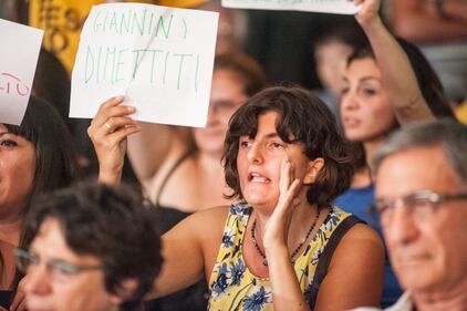 Giannini contestata alla festa del Pd 11