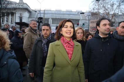 La Boldrini al corteo antirazzista di Milano 13