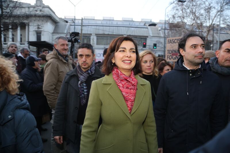 La Boldrini al corteo antirazzista di Milano 13